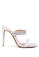 Bandy Stiletto Heel Metal Stud Sandals