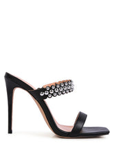 Bandy Stiletto Heel Metal Stud Sandals
