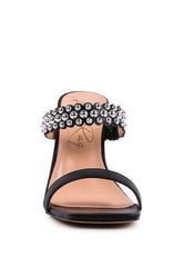 Bandy Stiletto Heel Metal Stud Sandals