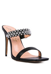 Bandy Stiletto Heel Metal Stud Sandals