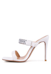 Bandy Stiletto Heel Metal Stud Sandals