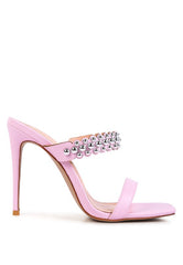 Bandy Stiletto Heel Metal Stud Sandals