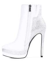 ENCANTO Diamante Set High Heeled Ankle Boot