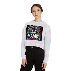 On My Mama Cropped Hooded Sweatshirt