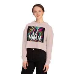 On My Mama Cropped Hooded Sweatshirt