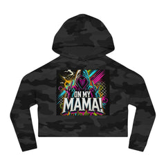 On My Mama Cropped Hooded Sweatshirt