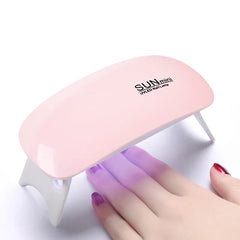 6W Mini Nail Lamp UV LED Gel Polish Nail Dryer Portable USB Cable