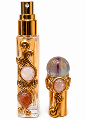 Aura Alchemy Slim Bottle – Fluorite, Milky Quartz & Carnelian Energy Vessel
