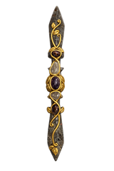 Sacred Unakite Ritual Dagger – Citrine, Prehnite & Amethyst Energy Blade