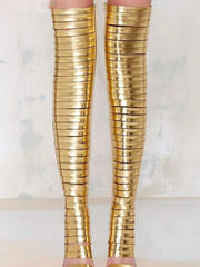Sexy Cut-Out Gladiator Knee-High Sandals