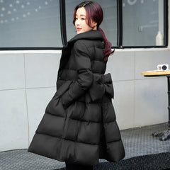 Winter Women Mid-Length Warm A-Line Waist Parka