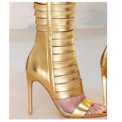 Sexy Cut-Out Gladiator Knee-High Sandals