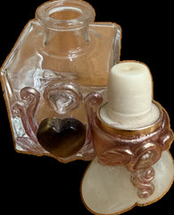 Milky Quartz Heart Top Bottle w/ Tigers Eye