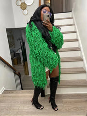 Solid Tassel Solid Loose Duster