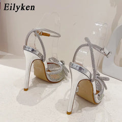 PVC Transparent Sexy Butterfly-knot CRYSTAL High Heels