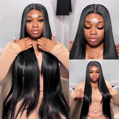 🔥 Pre-Cut Glueless Straight Wig – 13x6 HD Lace, 200% Density! 🔥
