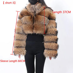 Real Natural Fox Fur Short Jackets