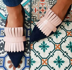 Pointed Toe Fringe Tassel Sandals