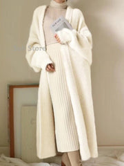 Imitation Mink Long Cardigan