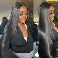 🔥 Pre-Cut Glueless Straight Wig – 13x6 HD Lace, 200% Density! 🔥