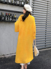 Imitation Mink Long Cardigan