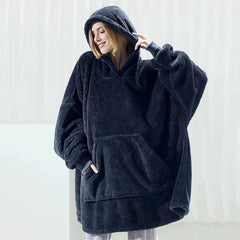 Warm Fleece Oversized Pullover Winter Blanket Hoodie