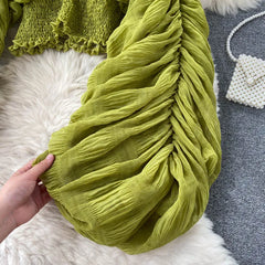 Sexy Chiffon See Through Super Long Sleeve Blouse