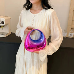 Evening Clutch Round Handle Wrist Bag