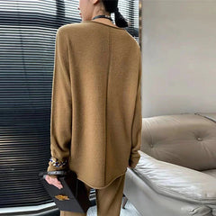 Chic Cashmere Sweater + Wide Leg Pants Sets