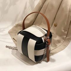 Vintage Spliced Fashionable Shoulder Crossbody Bag