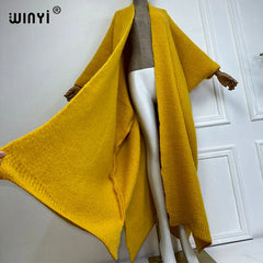 Monochrome Luxury Thick Comfortable Warm Poncho l