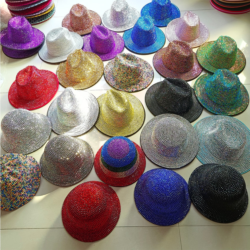 Rhinestone Fedora Jazz Hat - Polished 24/7