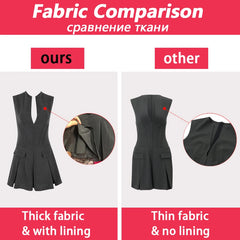 Sleeveless Casual A Line Blazer Dress