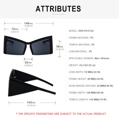 Semi-Rimless Cat Eye Sunglasses