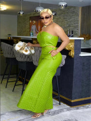 Two Piece Sexy Off Shoulder Crop Top and Pants Set