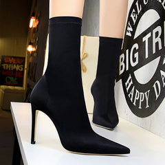 High Heels Silk Sock Boots