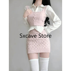 2Piece Sweater Vest + Mini Skirt