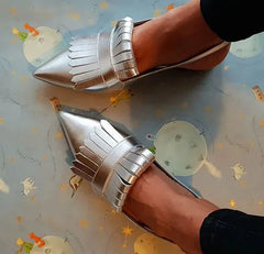 Pointed Toe Fringe Tassel Sandals