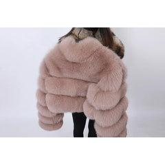 Real Natural Fox Fur Short Jackets