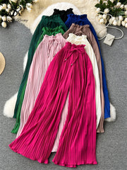 Oversize Draped Wide Leg High Waist Pants