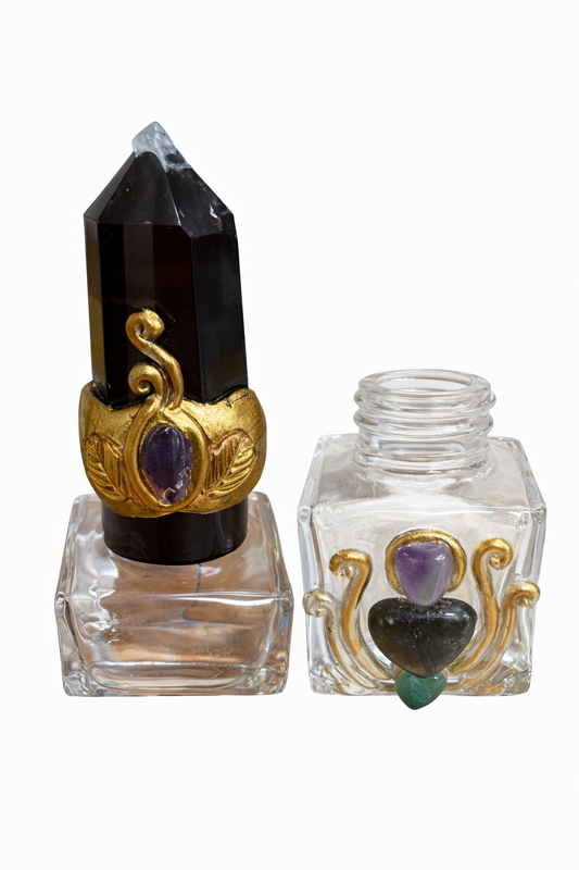 Smokey Quartz Tower Bottle (Non-spray)