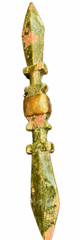 Sacred Unakite Ritual Double Dagger – Carnelian, Amethyst & Prehnite Energy