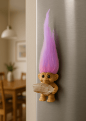 Crystal Troll Doll Refrigerator Magnet