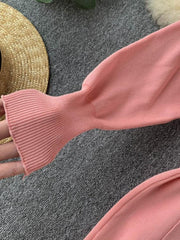 Batwing Sleeve Knitted Sweater Dress - Polished 24/7