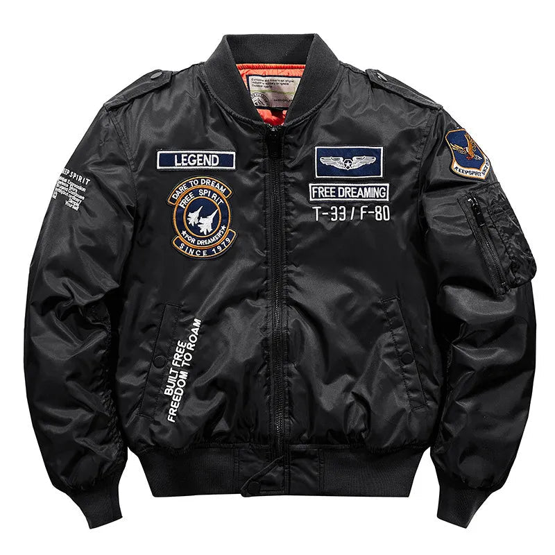 Bomber Embroidered Military Jacket Uniform Large Size Coat Tooling Jacket - Polished 24/7