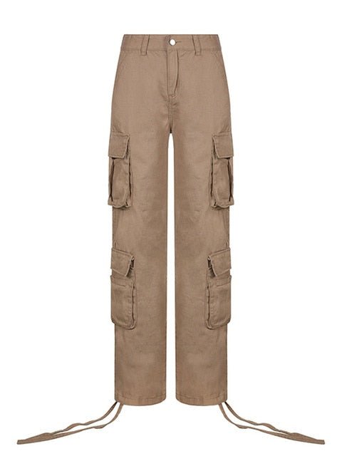 Cargo Pants Women High Waist Denim Overalls Casual Pants Baggy Vintage Y2k Streetwear Wide Leg Trousers Fashion Straight Jeans - Polished 24/7