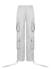 Cargo Pants Women High Waist Denim Overalls Casual Pants Baggy Vintage Y2k Streetwear Wide Leg Trousers Fashion Straight Jeans - Polished 24/7