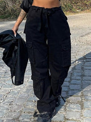 Cargo Pants Women High Waist Denim Overalls Casual Pants Baggy Vintage Y2k Streetwear Wide Leg Trousers Fashion Straight Jeans - Polished 24/7