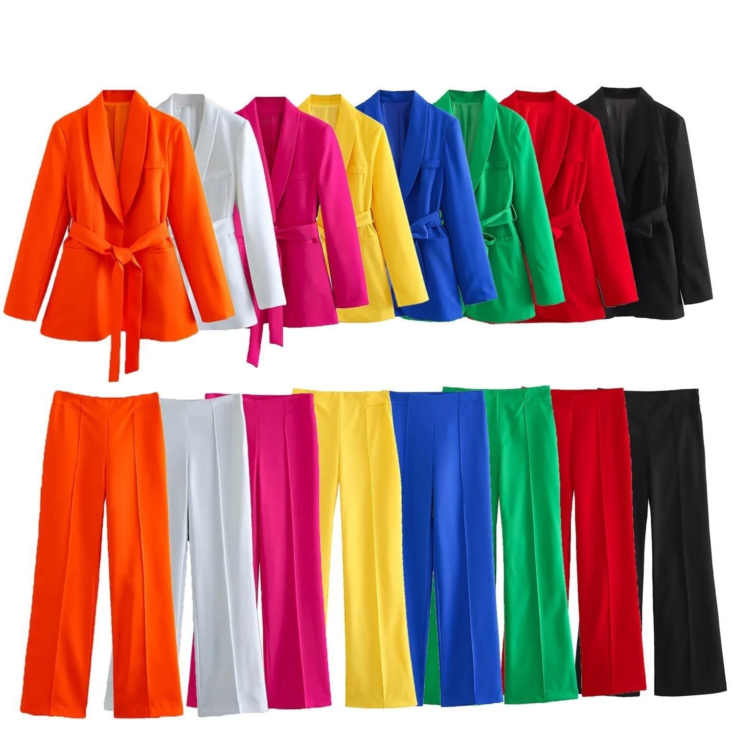 Casual Blazers Coats + Trousers Female Elegant Suit - Polished 24/7