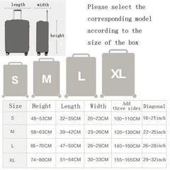 Designer Thick Elastic Luggage Cover 18-32 Inch Trolley Case Cover - Polished 24/7